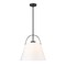 Z-Lite Z-Studio Pendant, 1-Light, 18 In.W x 18 In.H, Matte Black/Ivory 743P18-MB - alternate 1